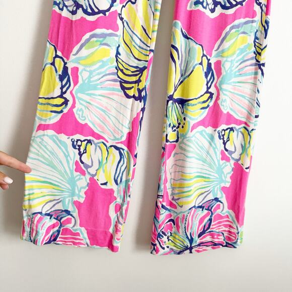 LILLY PULITZER Georgia May Palazzo Flare Pants Royal Pink Swept by The Tides XS - Picture 6 of 10